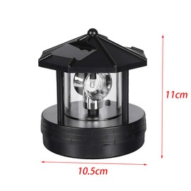 LED Solar Powered Lighthouse,360 Degree Rotating Lamp Waterproof Statue Rotating Lights for Garden Yard Outdoor Decor
