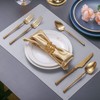 Lemeya 20 Piece Matte Gold Silverware Set,18/10 Stainless Steel Flatware