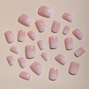 24PCS Press On Nails - Nude Pink Short Length Fake