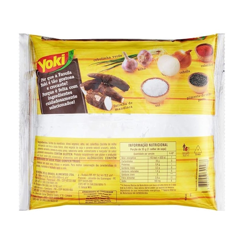 Seasoned Cassava Flour - Farofa de Mandioca Pronta - Yoki