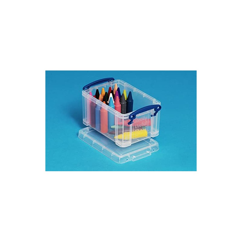 Really Useful Plastic Storage Box 0.7 Litre Clear (Pack of