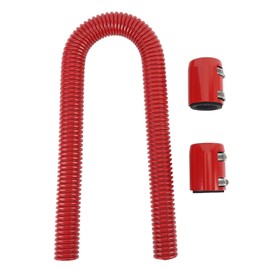 SASKATE 36 Inch Flexible Stainless Steel Radiator Hose Kit with Billet Clamps, Radiator Coolant Water Hose, for Multiple Vehicles. (Red)