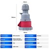 BuyWeek 16A 415V Industrial Socket 5-Pin 3P+N+E Weatherproof Tow Plug
