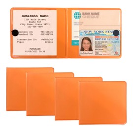 Dickno 4 PCS Car Registration and Insurance Holder, 10.6''×4.8'' Essential Auto Card Glove Box Organizer with Closure, Vehicle Interior Accessories Perfect for Documents, Cards