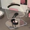Acrylic Desk Tablet Stand, 360 Degree Rotating Adjustable Transparent Desktop