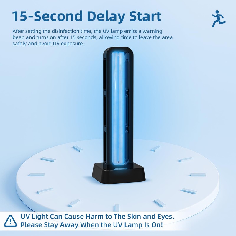 Zyntieu 39W UV Light Sanitizer with Remote Control and 3