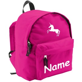 Shirtinstyle Children's Unicorn Backpack with Name, Ideal for Nursery, Sports and Leisure, pink