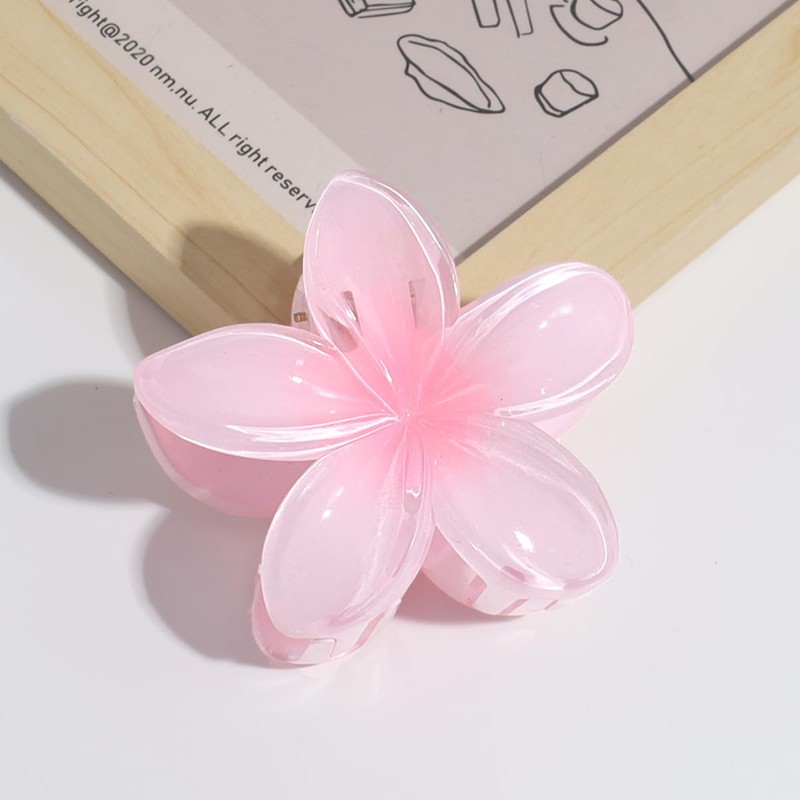 Zixrmor Pack of 4 Flower Hair Clips, Colour Hair Clips,