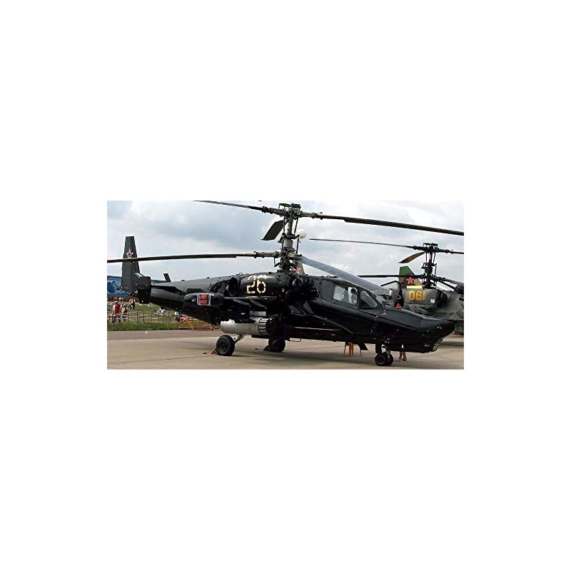 Zvezda 500787216 500787216-1:72 Russ. Attack Helicopter Hokum-Plastikbausatz-Modellbausatz-Zusammenbauen-Bausatz-für Einsteiger-detailliert, Olive