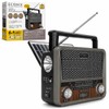 Disaster Prevention Radio, Solar, 4-Way Power Supply, Multifunctional, Retro, Bluetooth