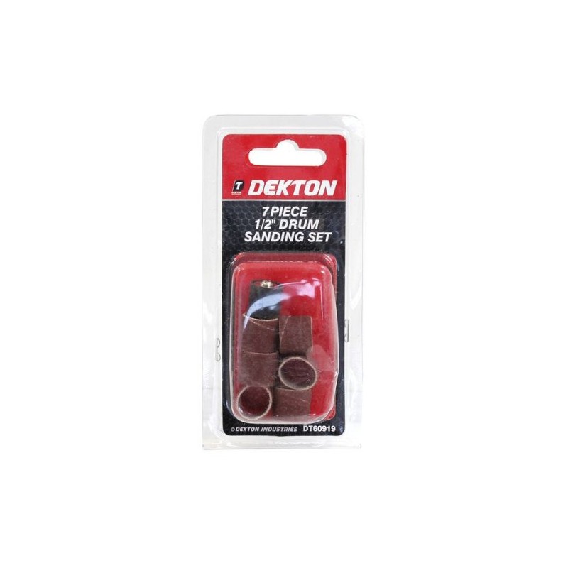 Dekton 7-Piece 1/2" Drum Sanding Set | Versatile Sanding Solution
