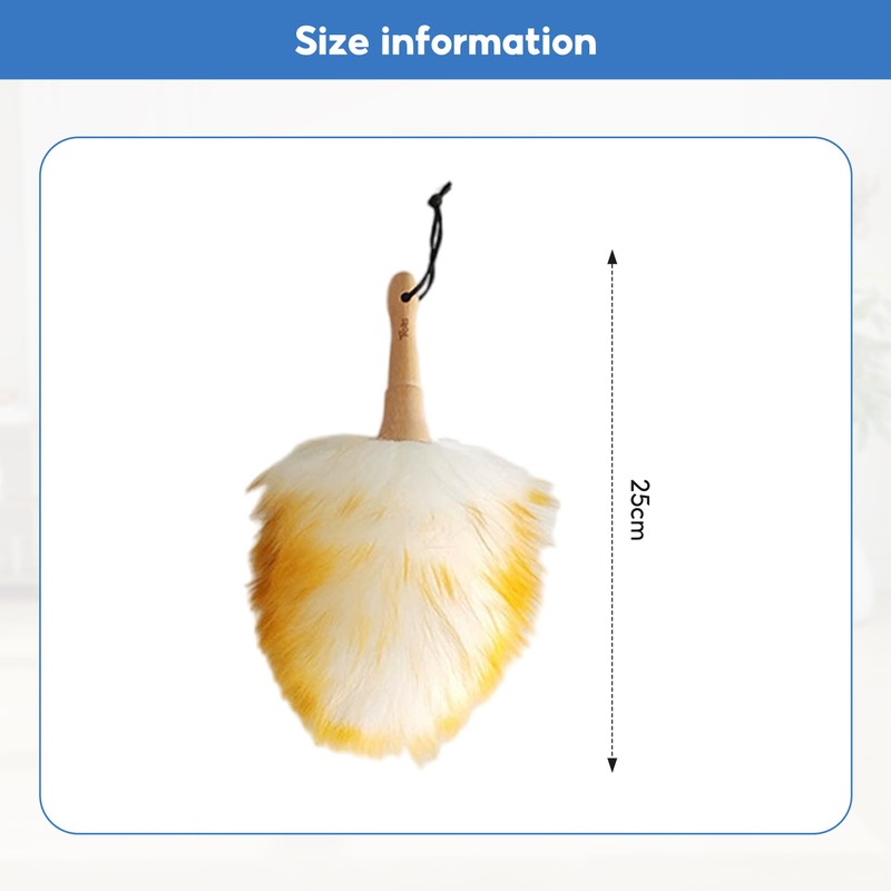 Lambswool Duster Soft Fluffy Wool Duster Feather Duster for Cleaning