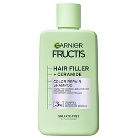 Garnier Fructis Hair Filler Champú Reparador de Color Con Ceramida, Champú Libre de Suavizante y Sulfato para Cabello Coloreado, 10.1 Fl Oz, 1 Recuento