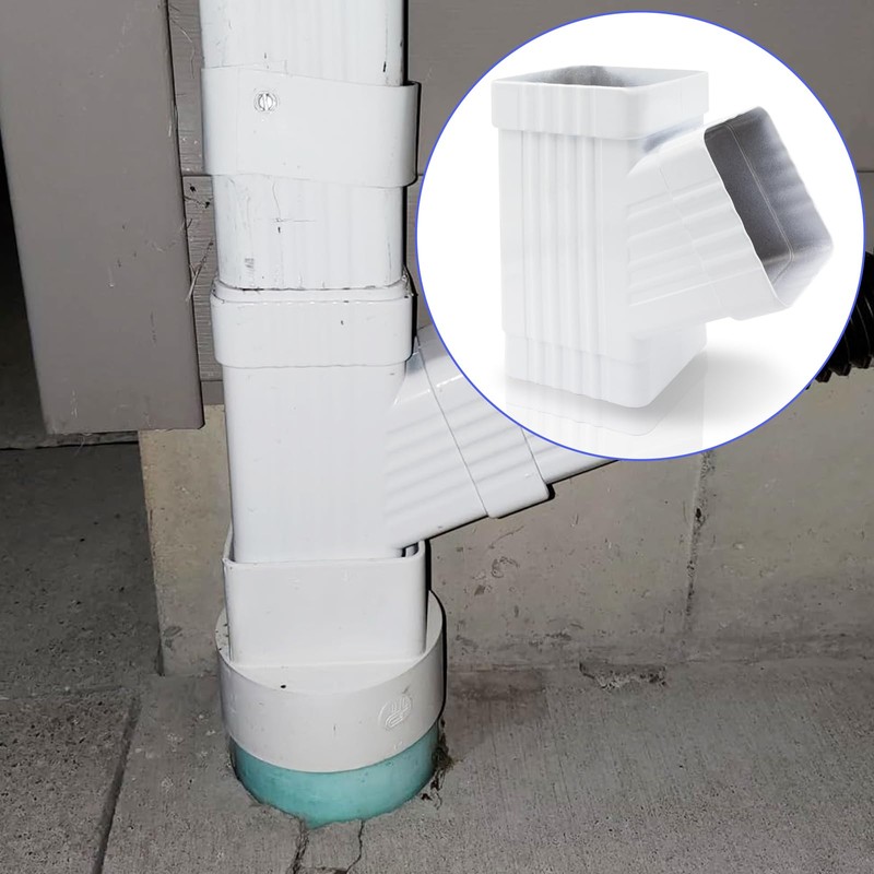 Niuohoy Gutter Y Downspout Connector, Gutter Y Connector, Square Downspout