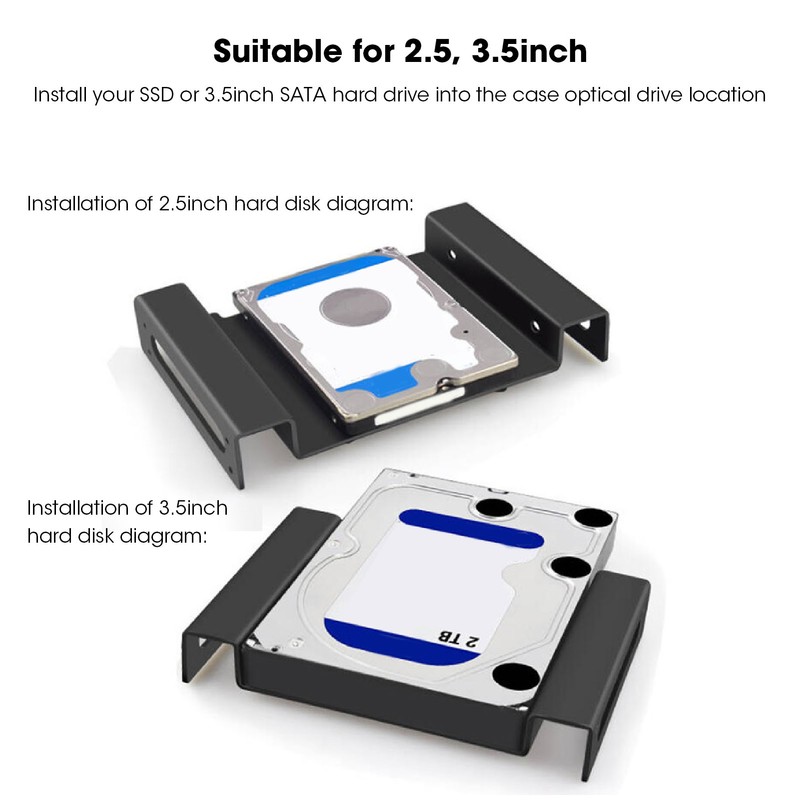 Hard Drive Adapter Holder Aluminum Alloy 2.5inch 3.5inch HDD SSD