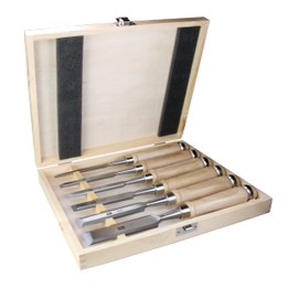 6 Piece Wood Chisel Set Woodworking Chisel Kit with Chrome-Vanadium Steel and hornbeam Handles, Premium Wooden Case for Carpenter Craftsman Gift for Men