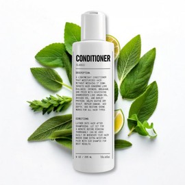 Blu Atlas Men's Natural Conditioner – Organic, Sulfate-Free, Paraben-Free – Deep Moisturizing & Scalp Soothing – Classic Scent (Bergamot, Sage, Patchouli) – Made in America – 8 oz