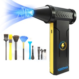 Hertzborn Compressed Air Duster 160000RPM, 10000mAh 3 Gear Electric Air Blower, Powerful Cordless Rechargeable Battery Jet Dryer Blower, No Canned Air Duster, Jet Fan for Car, Home, Computer, Keyboard