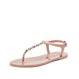 Katy Perry Women's The GELI Stud Thong, Diamond Light Tan, 9