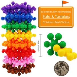 SHAWE Building Blocks Kids Educational Toys STEM Toys Building Discs Sets Interlocking Solid Plastic for Preschool Kids Boys and Girls, Safe Material for Kids - Package with Storage Bag