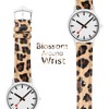 WOCCI Flower Series Genuine Leather Watch Band, Quick Release Replacement