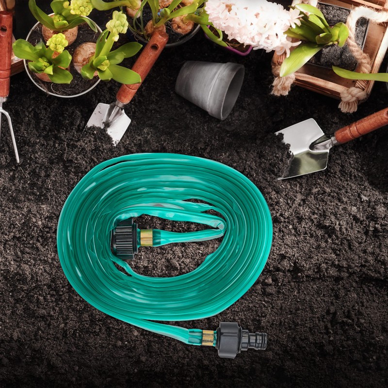 Relaxdays Irrigation Hose 5m Length Uniform Bed Irrigation Flat Ready