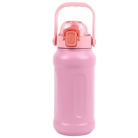 1100ML Vacuum Cup Stainless Steel Insulated Water Bottle Sports Water Bottle with Straw Light Pink