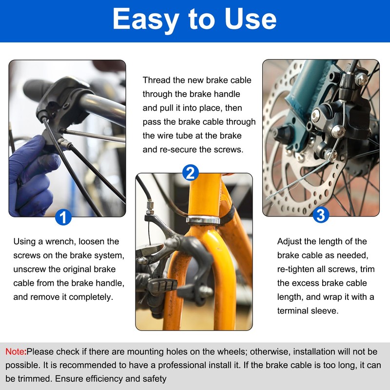 sourcing map Bicycle Brake Gear Shifter Cable Housing Set Universal