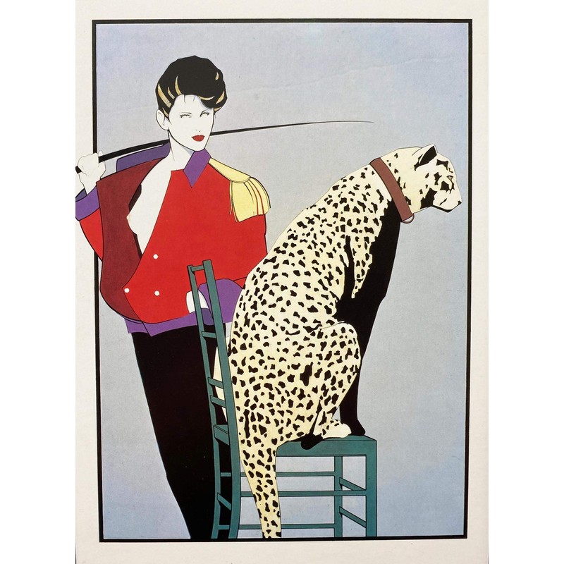 Patrick Nagel"Untitled #54 NEW CUSTOM FRAMED Art Deco Print 16"