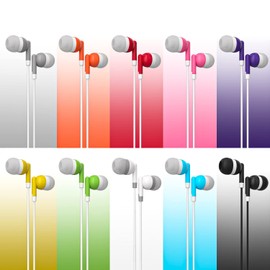 Maeline Bulk Earbuds with 3.5 mm Headphone Plug - 400 Pack Wholesale Bundle - Multi Color