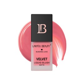 Lakyou Beauty Velvet Liquid Blush Matte | Light Weight | Highly Pigmented | Long-lasting | Easily Blendable | All Skin Types | Shade-01 (Soft Pink) 15ml