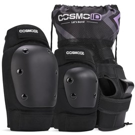 Rodilleras para mujereshombresjuveniles, rodilleras y coderas para adultos con protectores de muñeca para patinaje, monopatín, patinaje y patinete    