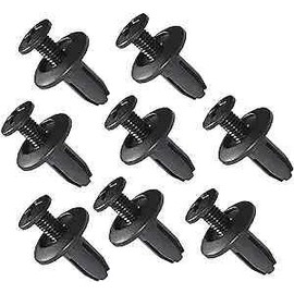 100* Auto Car Door Fender Compatible with 6mm Hole Push Plastic Rivets Retainer Clips Black