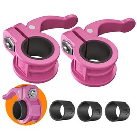 ZY-HUAN Mini Barbell Clips 1 inch I Multi-Size Adjustable Barbell Collar I 1 inch Barbell ClampsIQuick Release Weight Clips Pair of Locking for Dumbbell Bar (Pink)