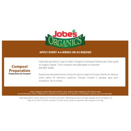 Jobe's Organics Fast Acting Granular Fertilizer Compost Starter, Easy Plant Care Compost Accelerator, 4 lbs Bag