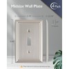 ZILLSEA 4-Pack Brushed Nickel Light Switch Covers, Durable Metal Toggle