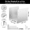 8"x 8" Post Base, 2Pcs Stainless Steel Adjustable Post Anchor