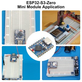 Binghe Pack of 3 ESP S3 Mini Development Board, ESP-32-S3-Zero Mini Module Based on ESP-32-S3FH4R2 Dual-Core Processor 240MHz Clock Frequency Supports 2.4GHz WiFi Bluetooth Compatible with Arduino