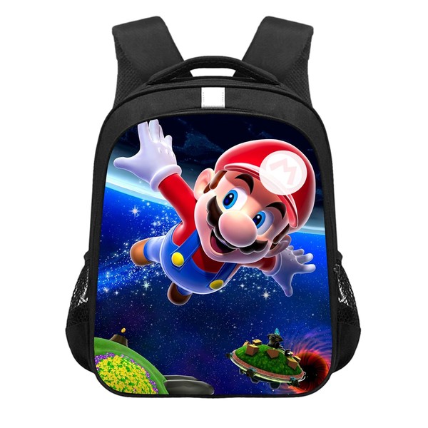 MAJEQZGY Mario 3D Gedruckter Schulrucksack für Kinder 14 Zoll Hohe
