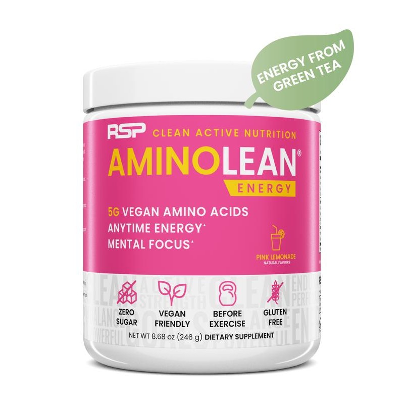 AminoLean Energy Powder - Clean Caffeine from Natural Green Tea,