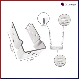 U-Post Support for Doweling with Bead, Hot-Dip Galvanised 81 mm