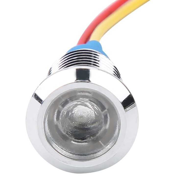 4 Sets PreWired Round LEDs Waterproof 2Color Indicator Common Cathod