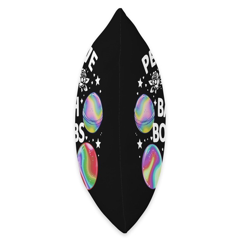 Peace, love, and bath bombs Throw Pillow