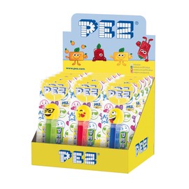 PEZ Emoji Character Sweet Dispenser, Vegetarian, 2 x 17 g Refill Packs (Pack of 12)
