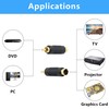 GELRHONR S-Video 4 Pin Mini DIN to RCA Adapter Gold