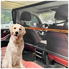 2025 Upgraded Dogs Barrier Wide 50", Dog Car Barrier Made of High Density Nylon & PVC for Anti-Scratch by Dogs, Car Dog Barrier with One-Piece Design for Easy Installation for Cars, Trucks and SUV