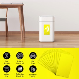 Frddiud Laser Engraving Yellow ABS Double Color Plastic Sheet, 11.8x6.49x0.05 inch Materials Double Color Plastic Sheet for Interior Signs, Badges