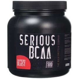 The Bulk Protein Company Serious BCAA Powder 500g, 100 Servings Pre Workout - Helps Build Muscle - Raspberry Blast