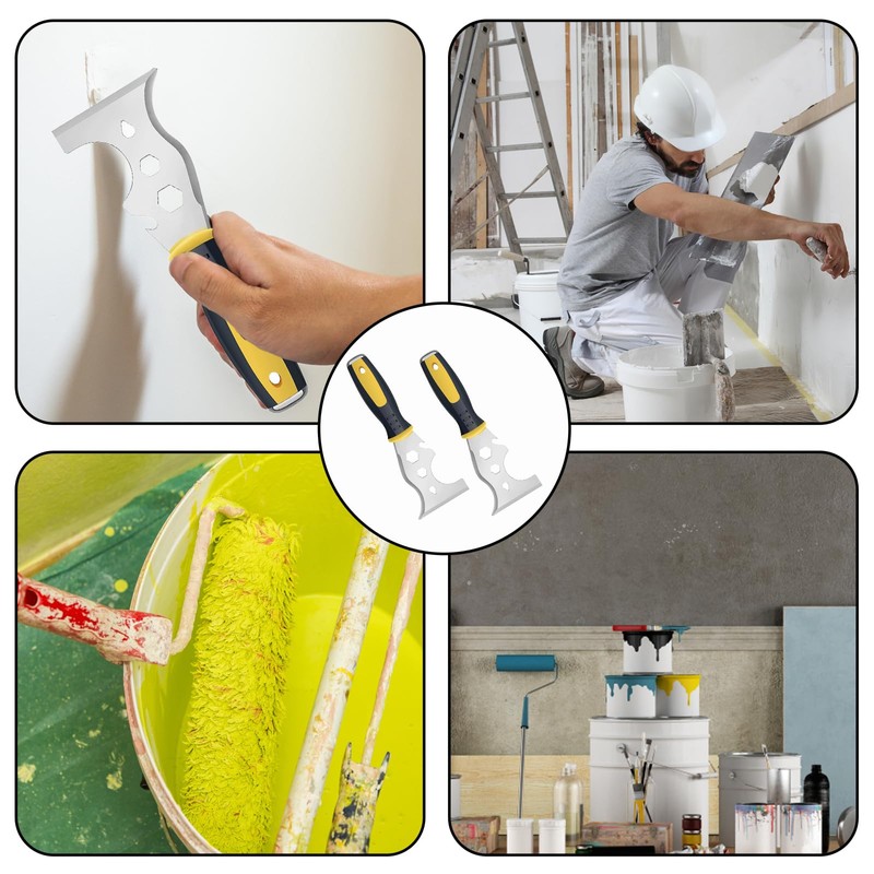 Scraper Tool, 15-in-1 Stainless Steel Painters Tool, Professional Multi Paint