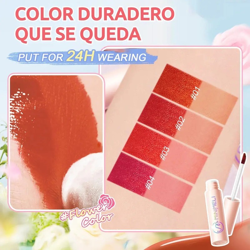Minimeli Lip Tint Mate Larga Duración No Se Transfiere